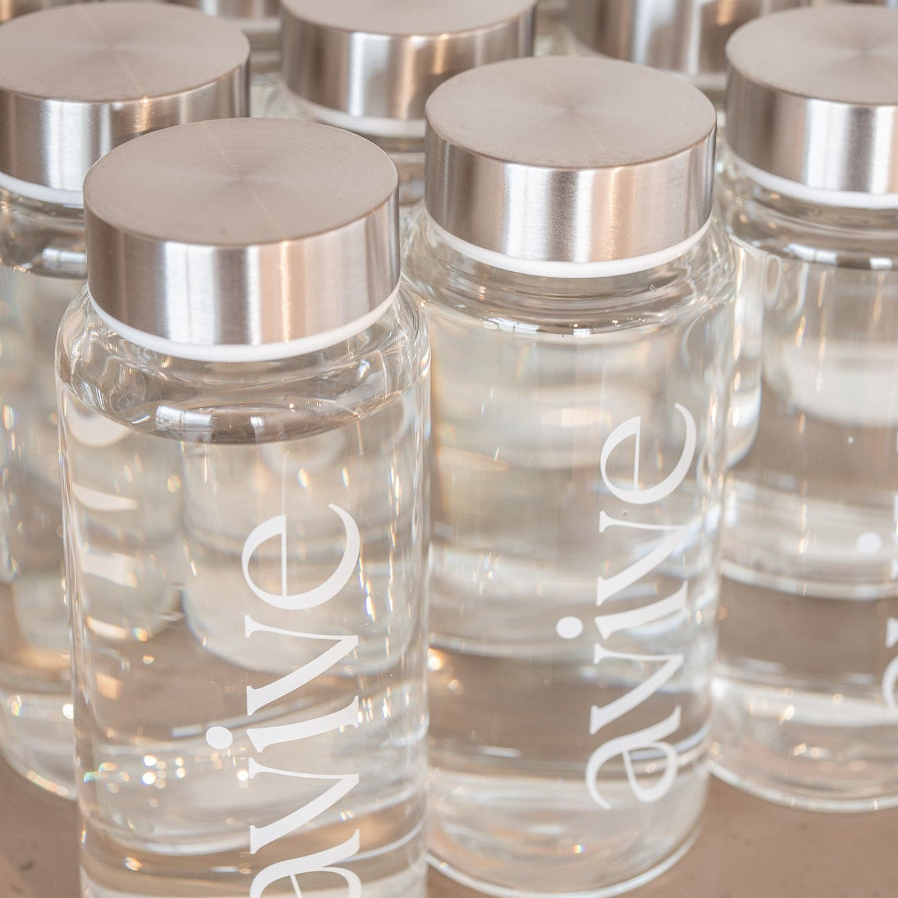 Avive Hydration Glass Shaker Bottle