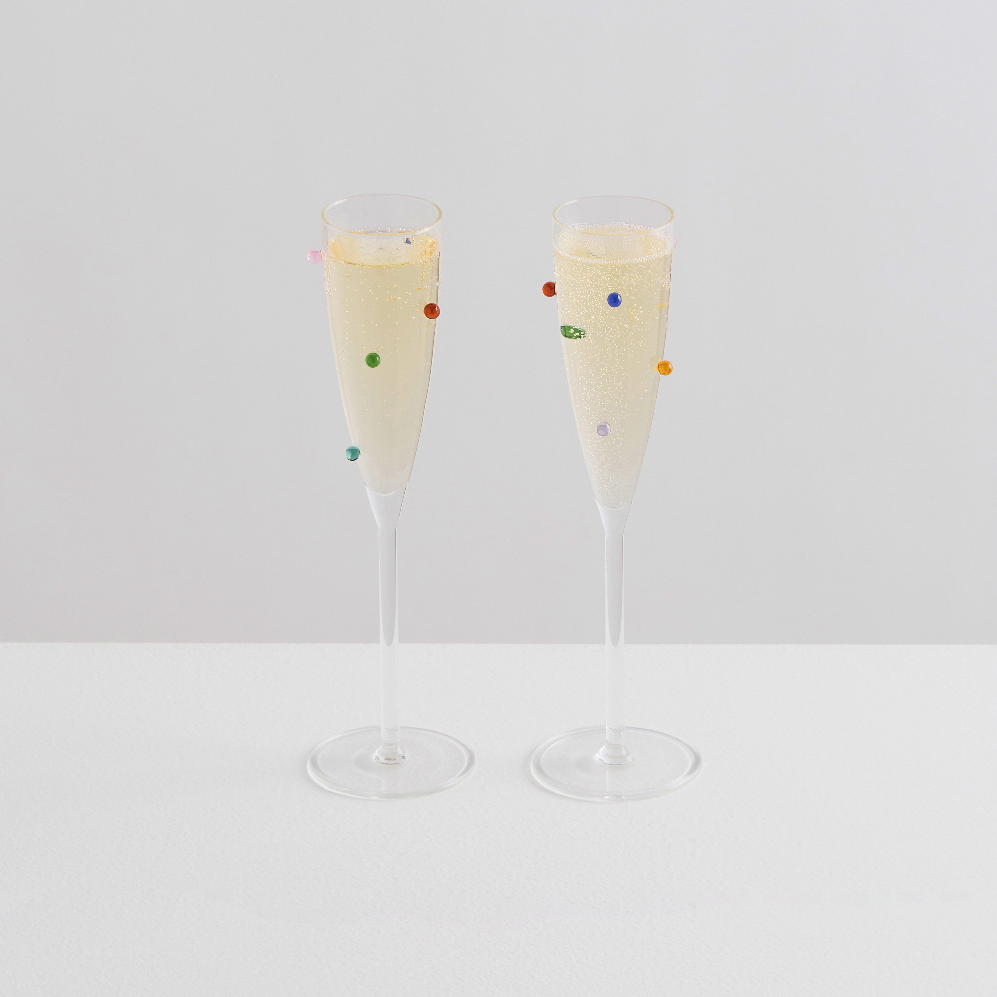 2 Pomponette Flutes | Clear & Multi