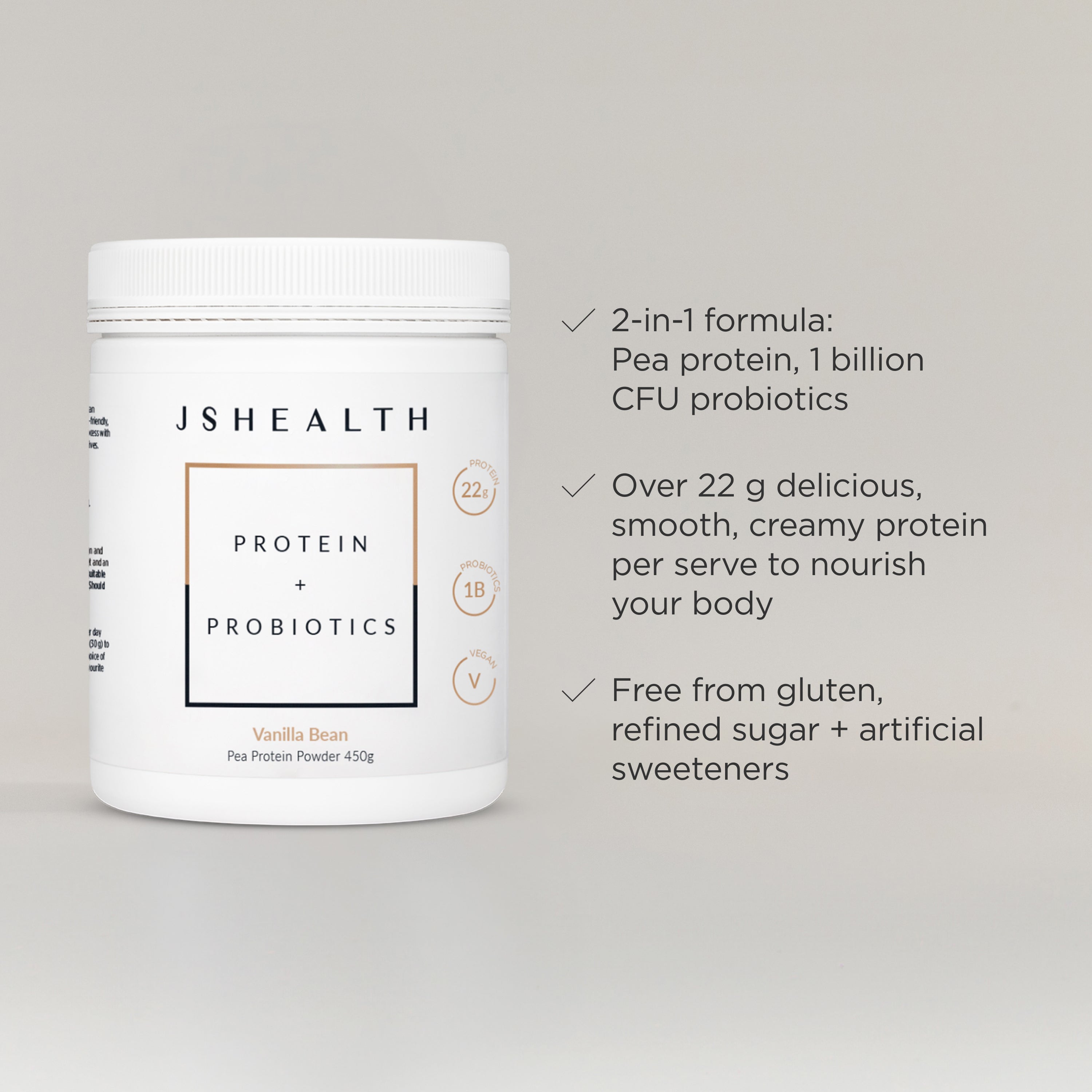 JSHealth Protein + Probiotics - Vanilla Bean