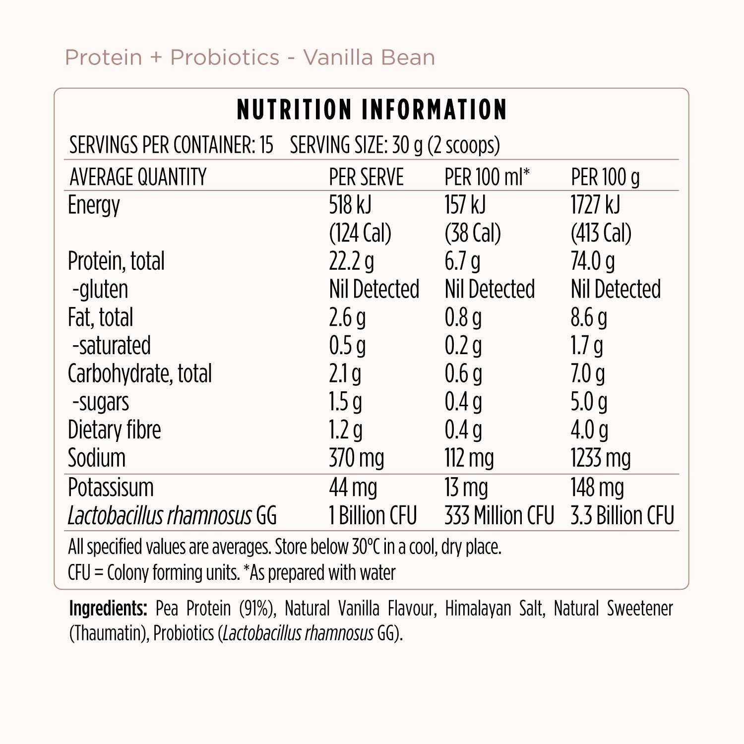 JSHealth Protein + Probiotics - Vanilla Bean