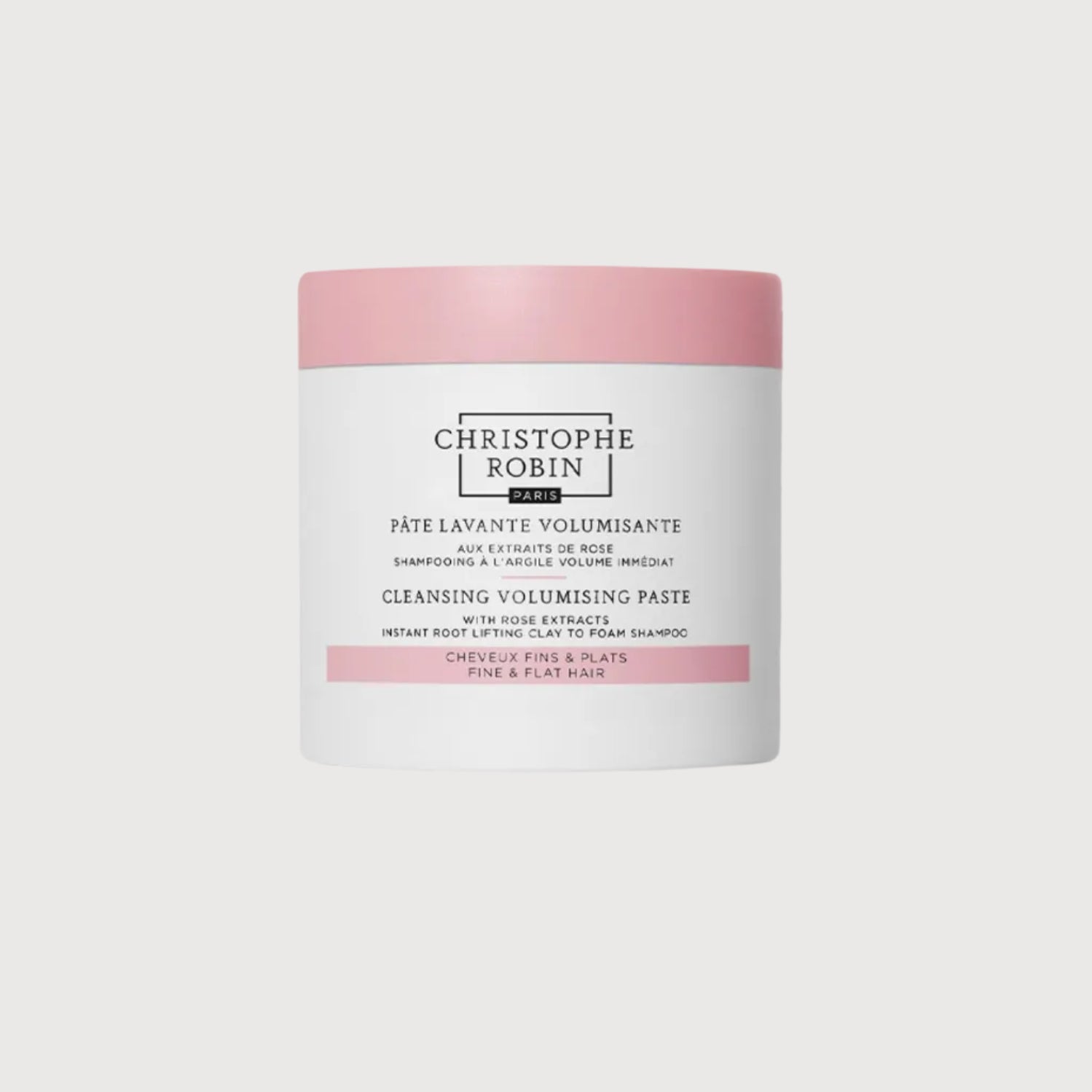 Cleansing Volumising Paste container with pink lid on a white background