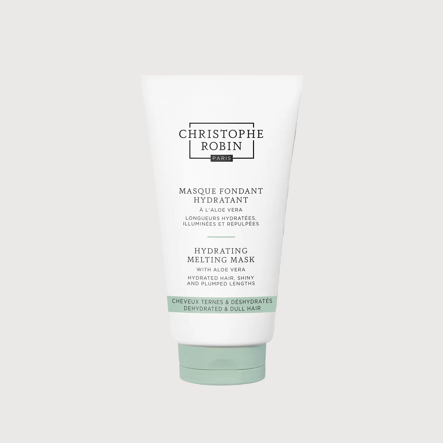 Tube of Christophe Robin hydrating melting mask on a white background
