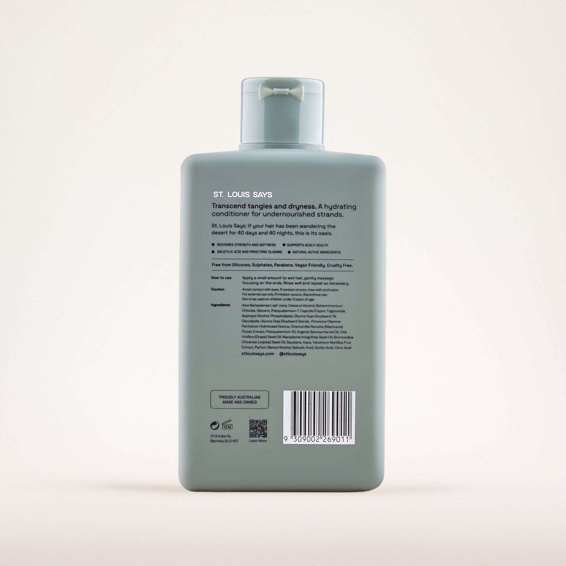 Shampoo bottle with label on a white background