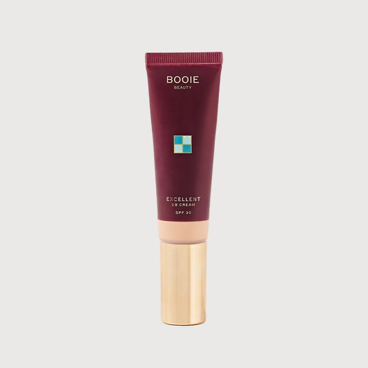 Booie Beauty Excellent UV Cream tube on a white background