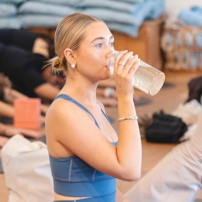 Avive Hydration Glass Shaker Bottle