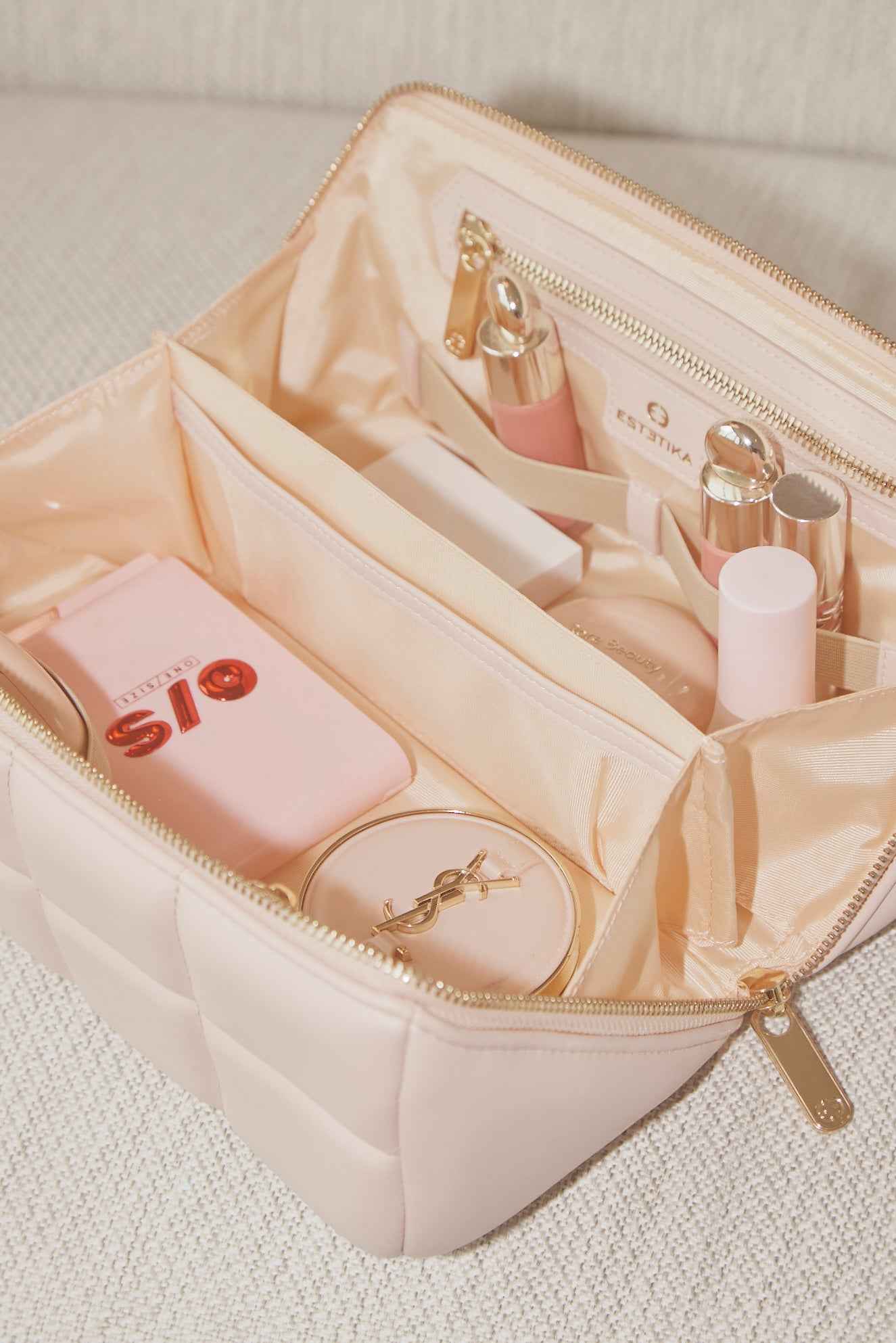 Estetika Blush Pink Makeup Bag Bundle for Stylish Organization