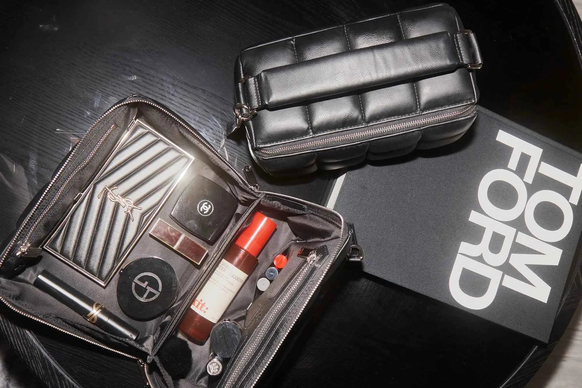 Black HOMEE Medium Makeup Bag - Designer Cosmetic Case