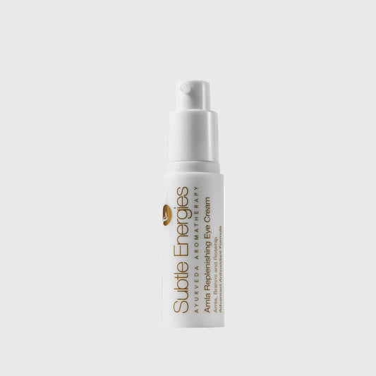 Subtle Energies eye cream bottle and packaging on a white background