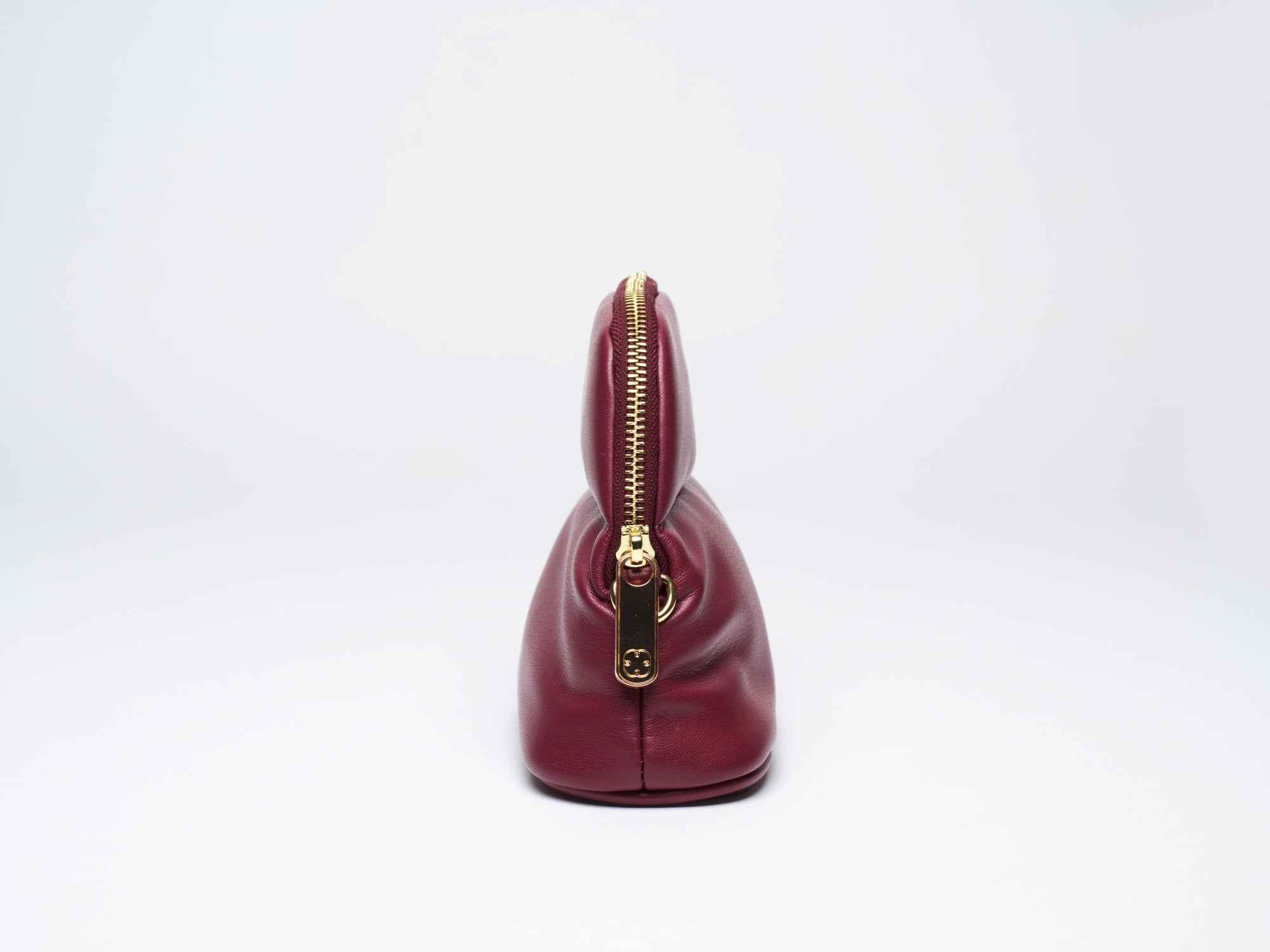 Burgundy MINEE Small Cosmetic Pouch