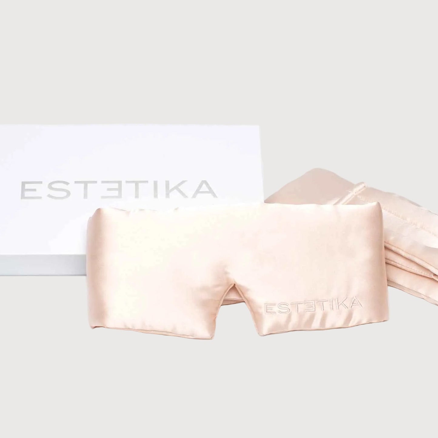 Estetika Cooling Blush Pink Silk Wide Eye Mask With Gift Box