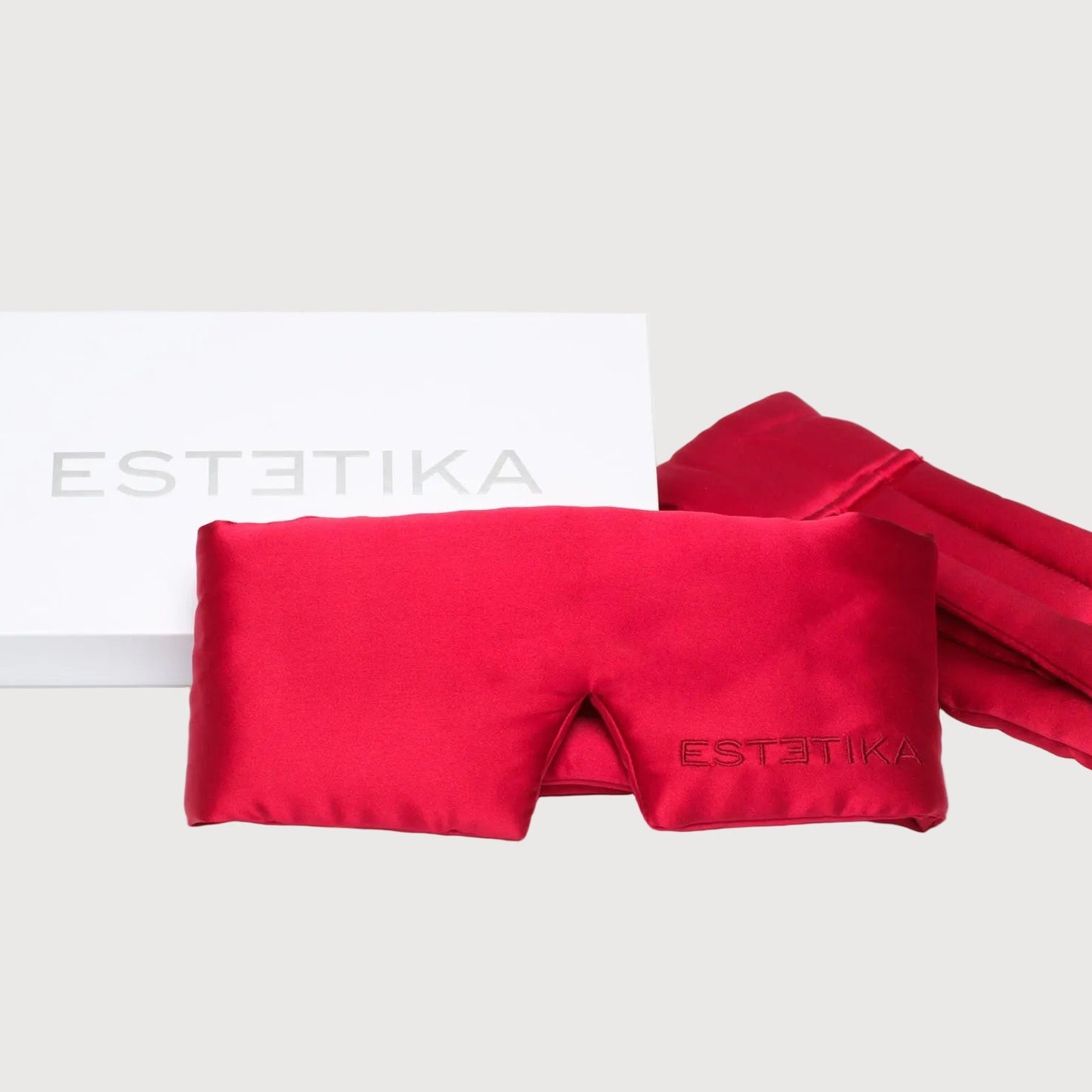 Estetika Cooling Red Silk Wide Eye Mask With Gift Box