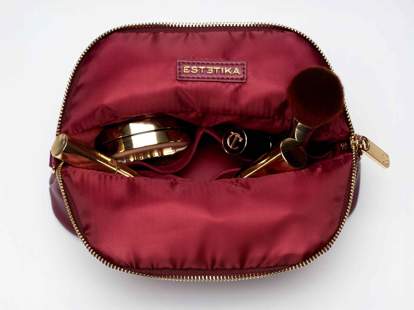 Estetika Burgundy MINEE Medium Cosmetic Pouch