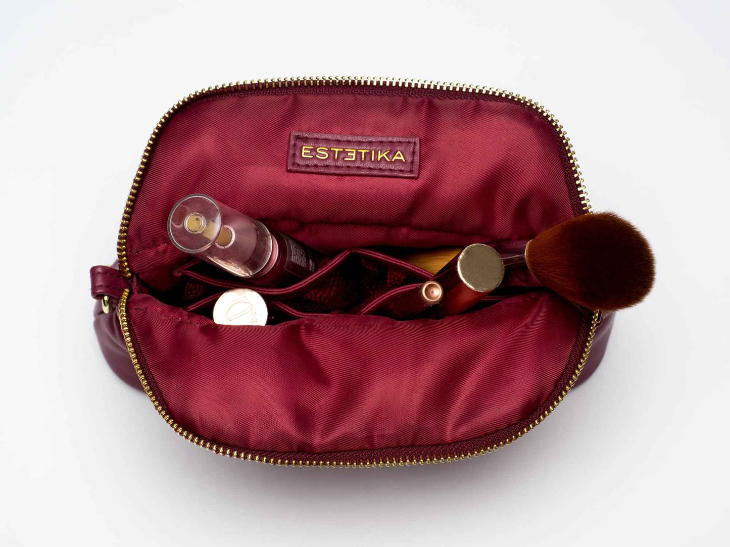 Estetika Burgundy MINEE Small Cosmetic Pouch