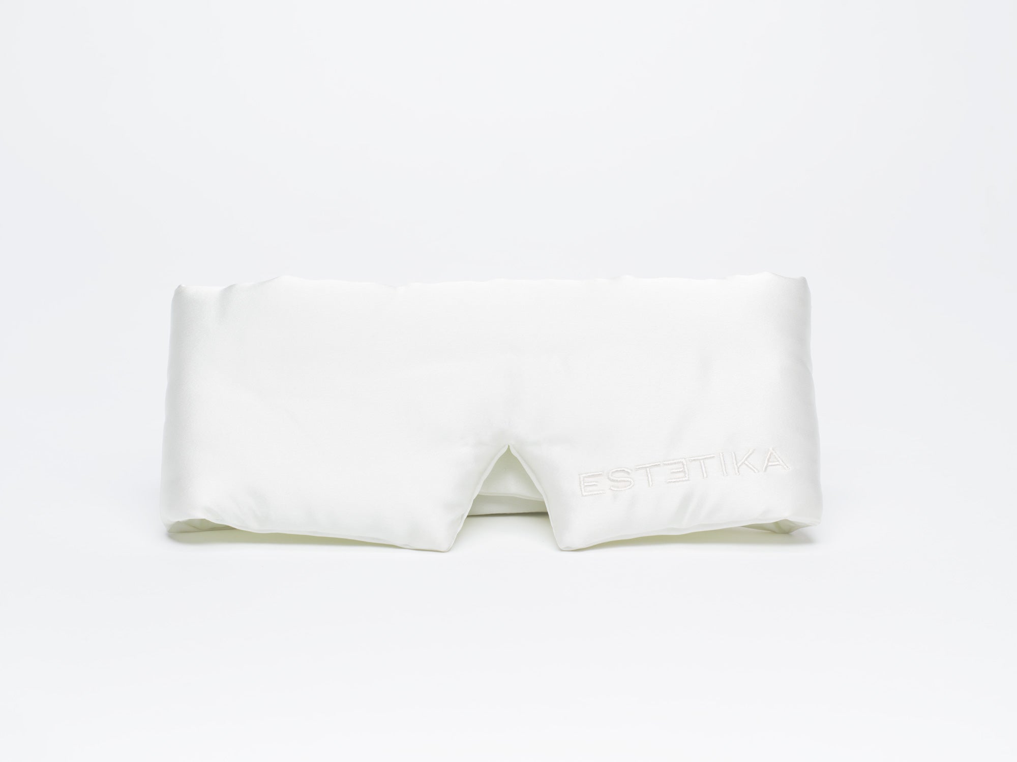 Cooling Ivory White Silk Wide Eye Mask With Gift Box