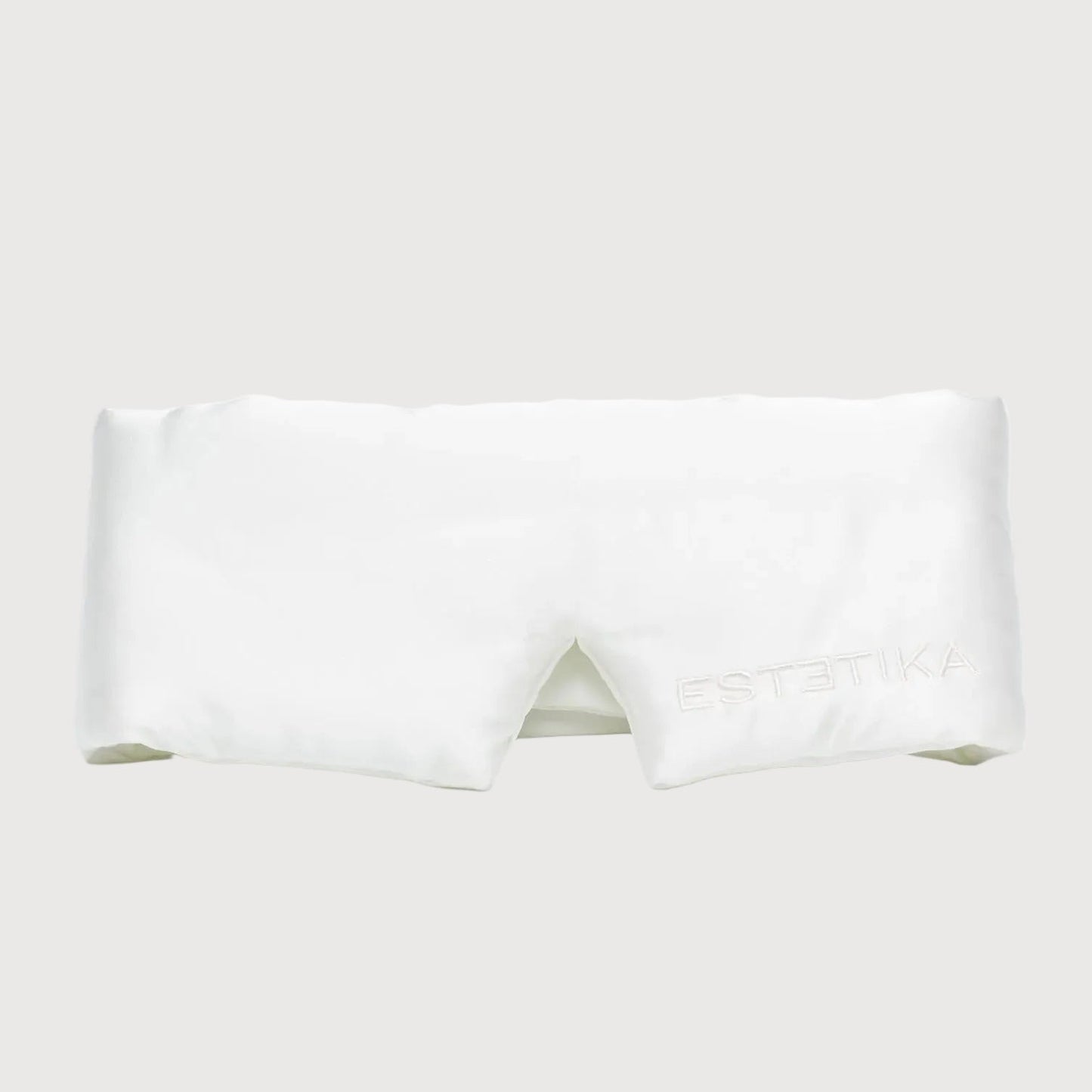 Estetika Cooling Ivory White Silk Wide Eye Mask With Gift Box