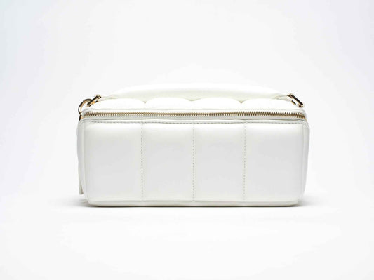 White BIGEE Large Makeup Bag - Designer Cosmetic Case