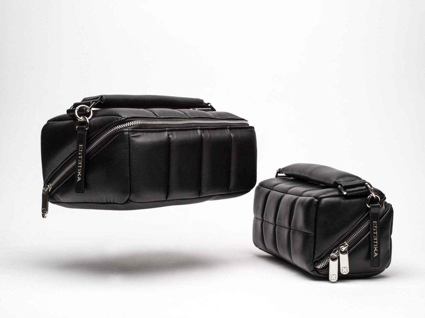 Estetika Black Makeup Bag Set Bundle for Travel and Organisation
