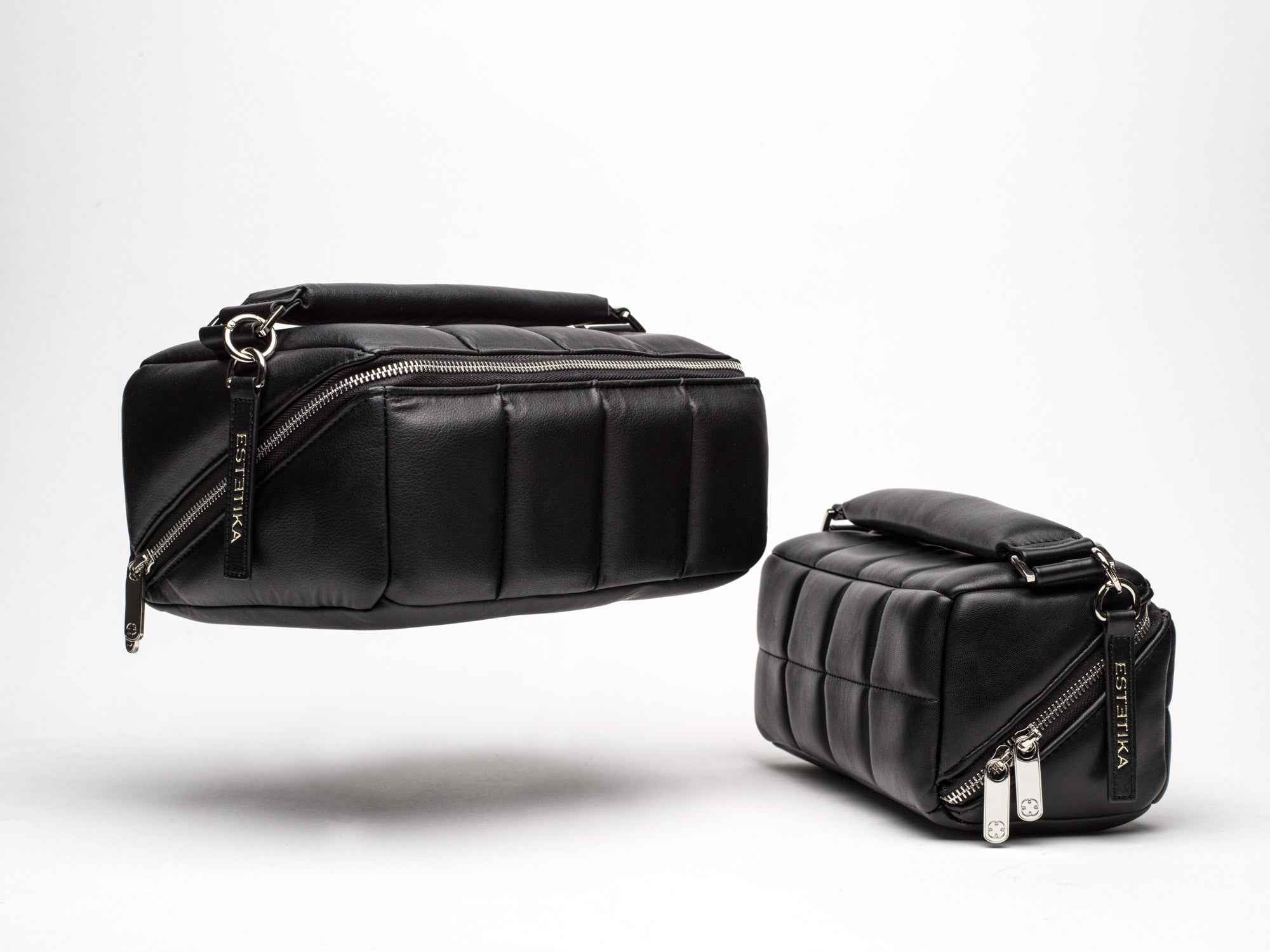Estetika Black Makeup Bag Set Bundle for Travel and Organisation