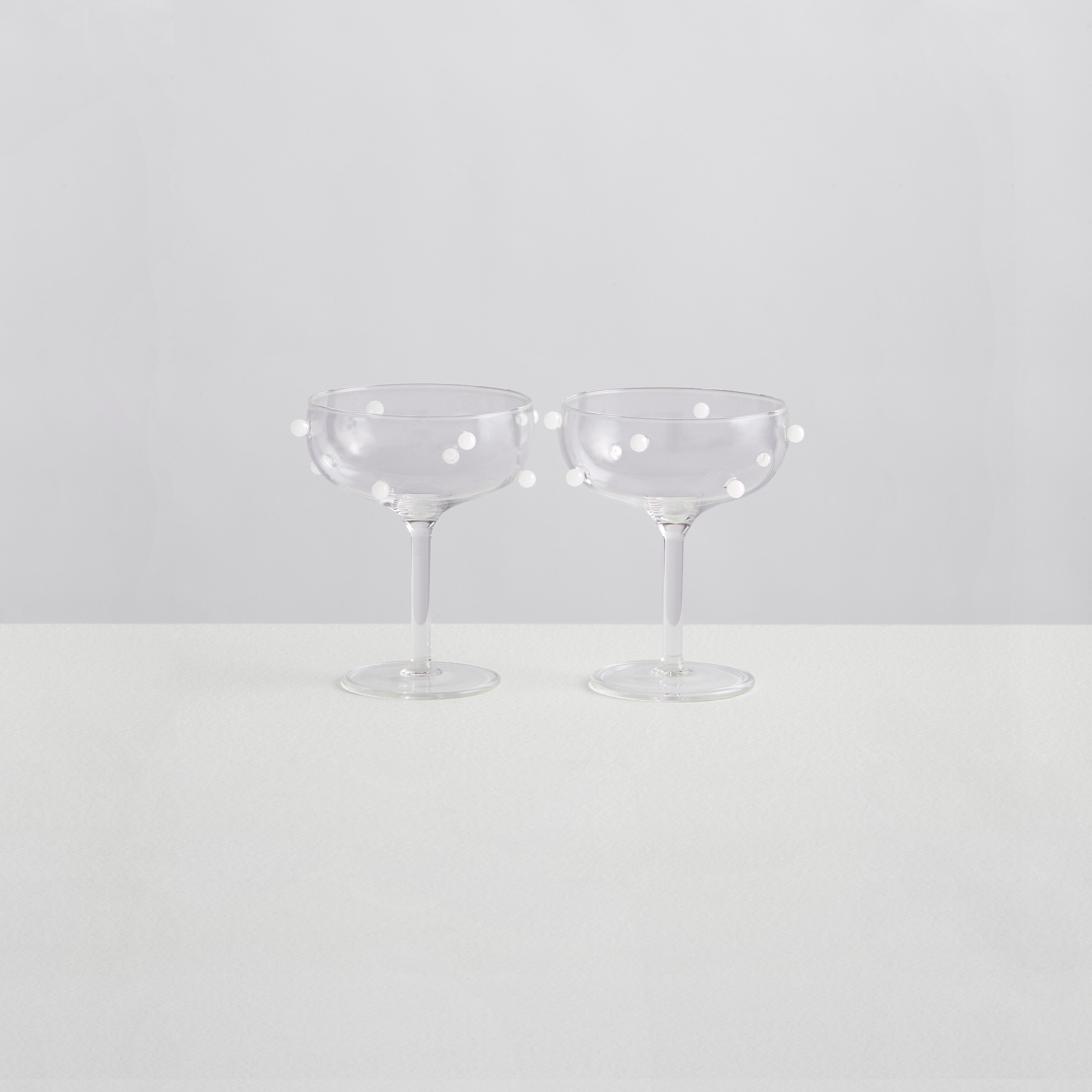 Maison Balzac 2 Pomponette Coupes | Clear & White
