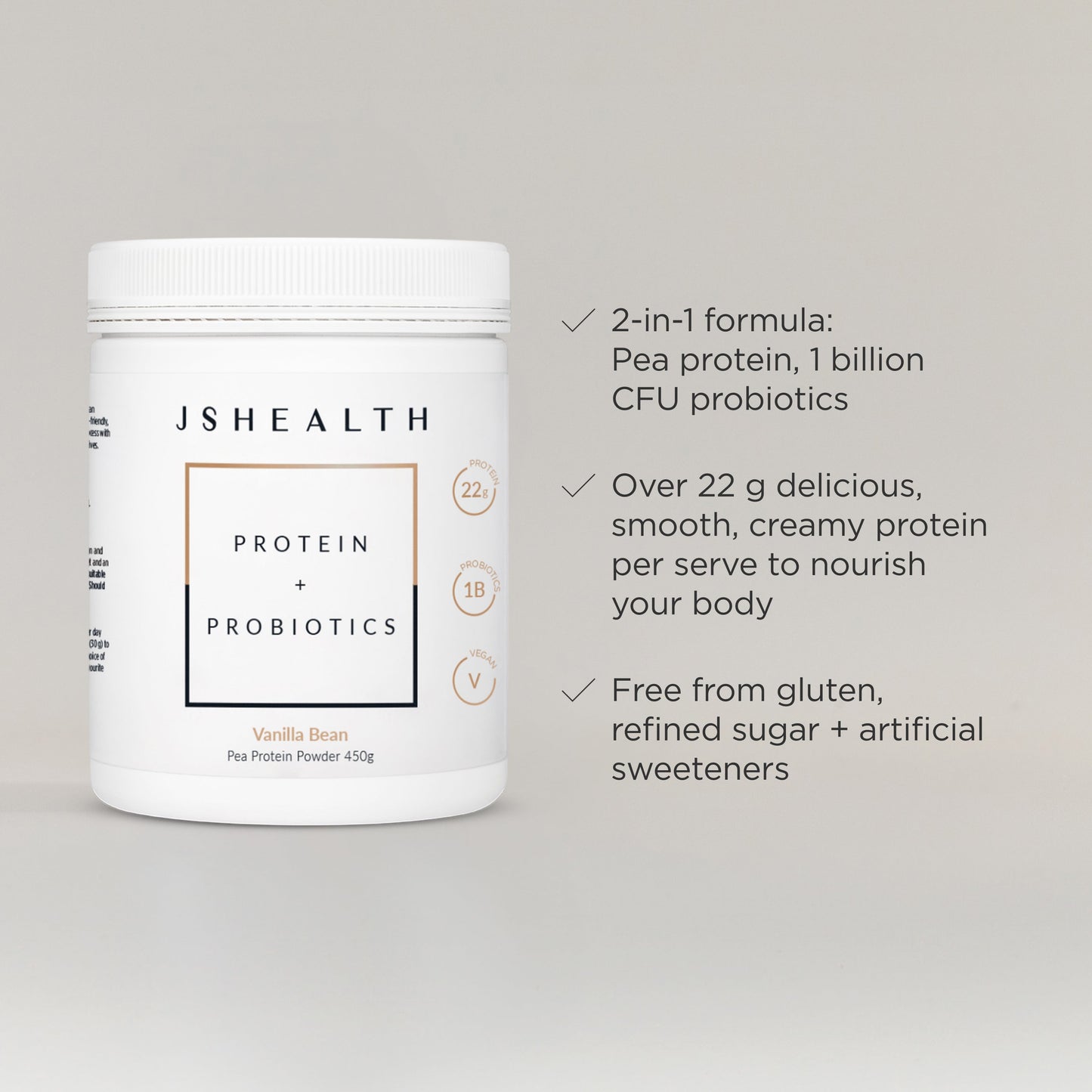 JSHealth Protein + Probiotics - Vanilla Bean