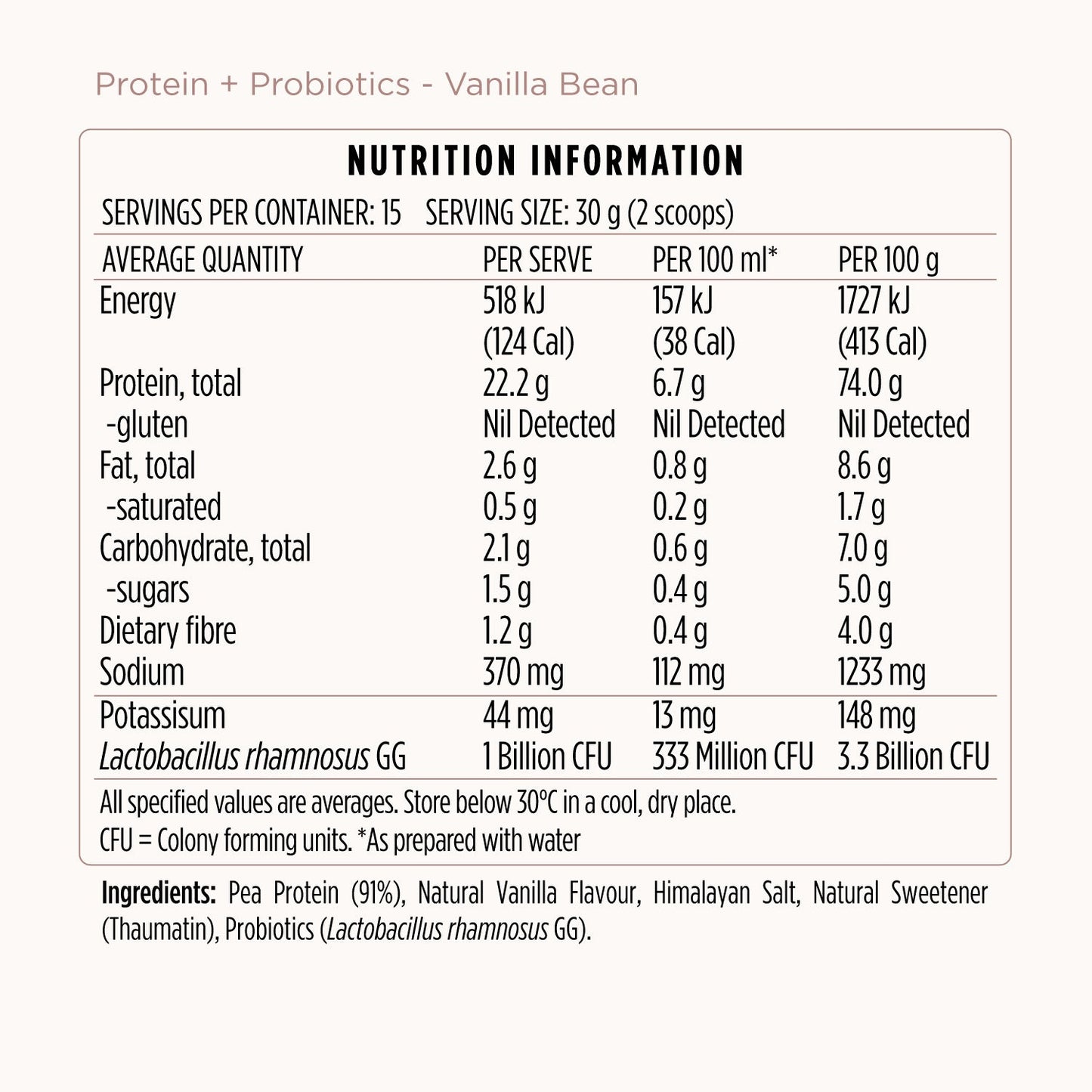 JSHealth Protein + Probiotics - Vanilla Bean