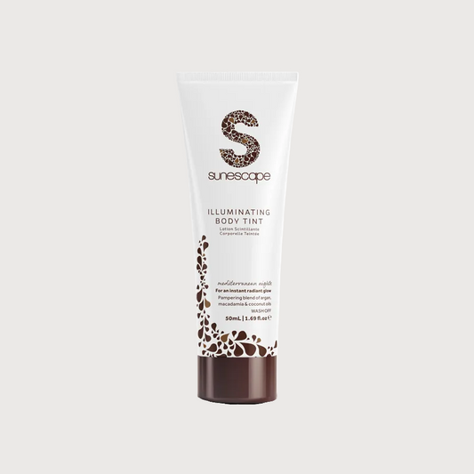 Tube of Sunescape Illuminating Body Tint on a white background