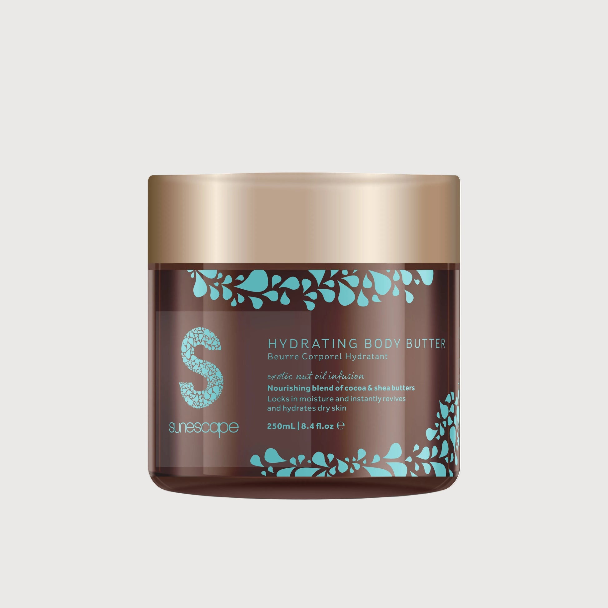 Sunscape hydrating body butter jar on a white background
