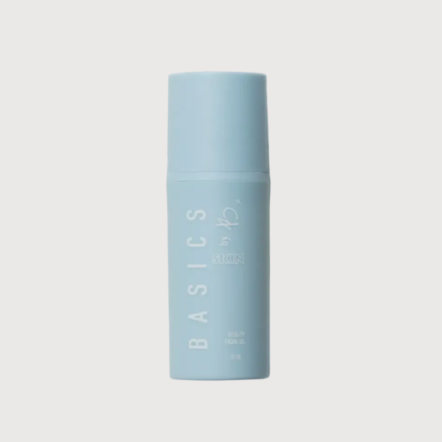 Blue makeup stick with applicators on a white background