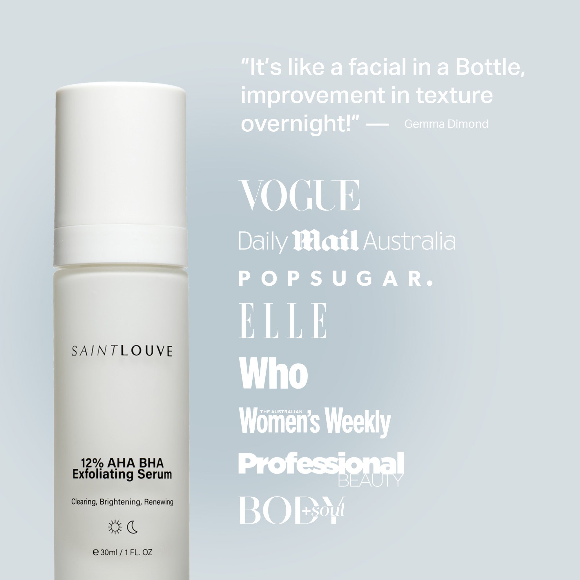 - 12% AHA BHA Exfoliating Serum