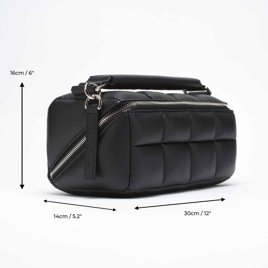 Black Makeup Bag Set Bundle for Travel and Organisation