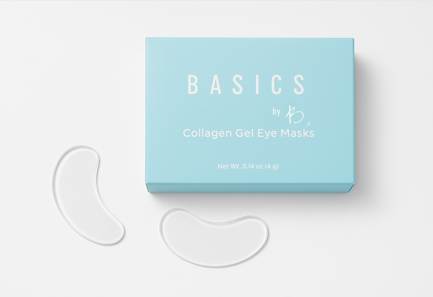 Basics by B Collagen Gel Eye Masks – Hydrating, Anti-Puffiness Under Eye Treatment (10 Pairs)