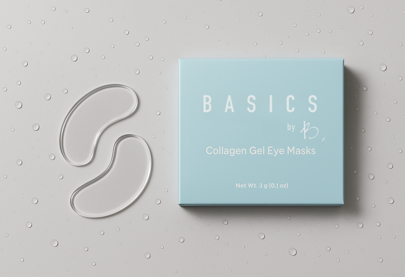 Basics by B Collagen Gel Eye Masks – Hydrating, Anti-Puffiness Under Eye Treatment (10 Pairs)