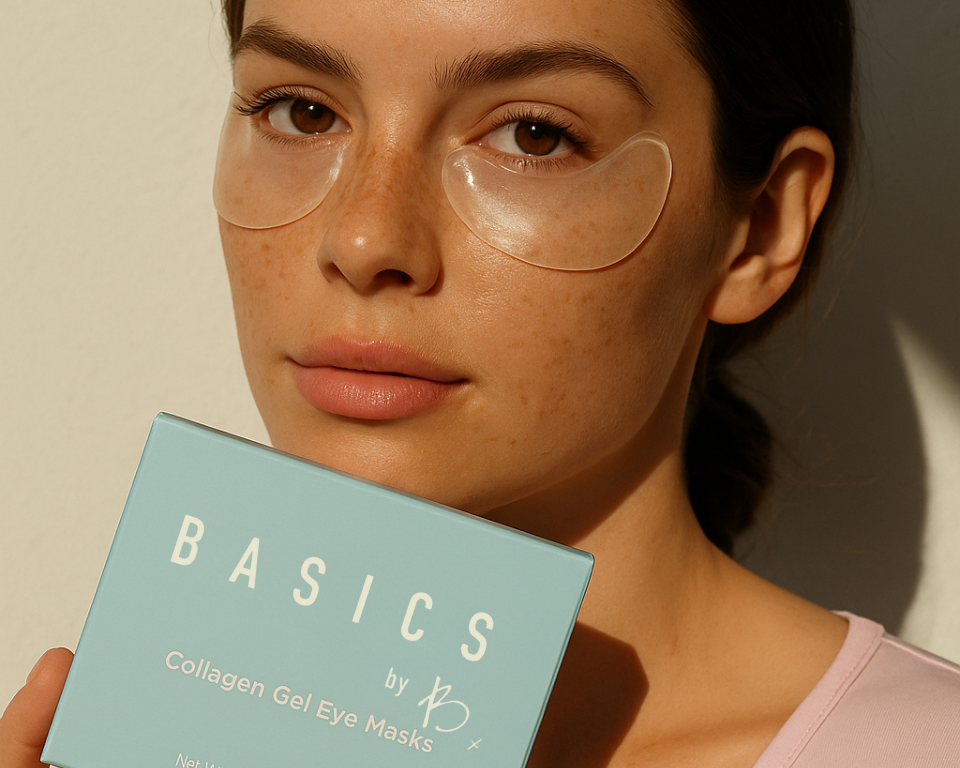 Basics by B Collagen Gel Eye Masks – Hydrating, Anti-Puffiness Under Eye Treatment (10 Pairs)